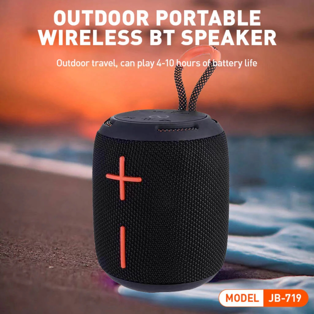 JB-719 Hordozható Bluetooth Hangszóró - Vízálló, 10W, Bluetooth 5.0