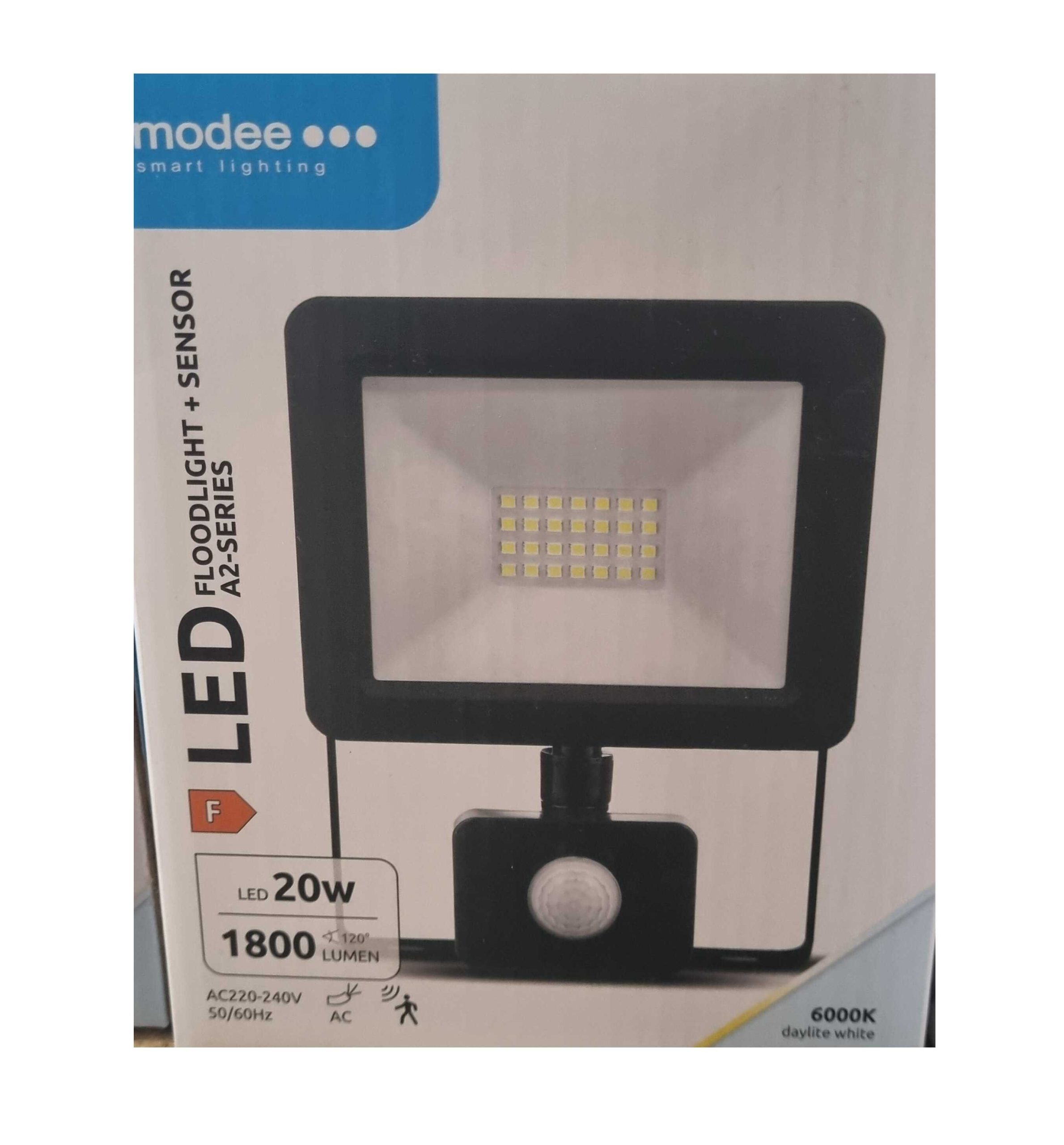 Modee LED mozgásérzékelős Reflektor A2-Series + Szenzor | 20W, 1800 Lumen, 120°