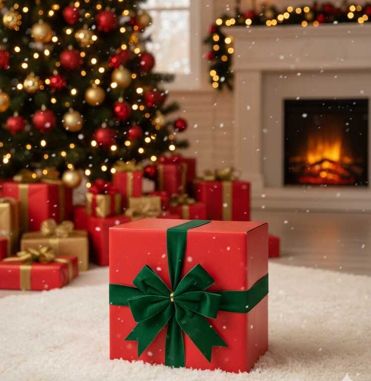 Három emeletes süteményes kínáló . karácsonyi dizájn