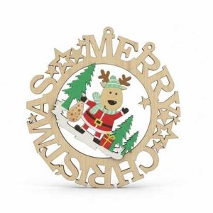 Merry Christmas felíratú felakasztható dísz/ ajtódísz