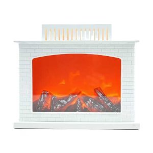 SP-58 Dekoratív led műkandalló/kandalló , láng hatás , fehér , 20 × 25 cm