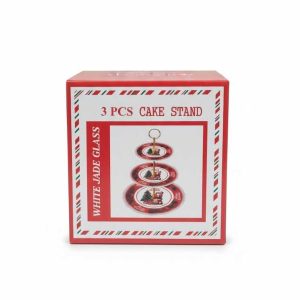 Három emeletes süteményes Kínáló, Karácsonyi Télapós Mintával