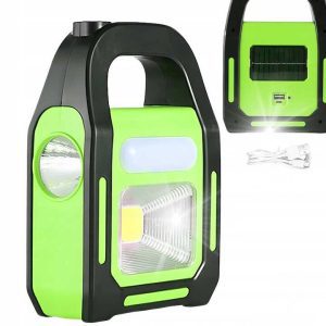 Hordozható Munkalámpa (COB+LED), 3in1 Tápellátás, Napelemes, IP65 Vízálló