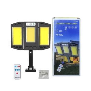 Napelemes Lámpa 3 Részes, 270 fokban álítható Mozgásérzékelős, Távirányítós 3 Akkumulátoros, IP65 Vízálló HS-V97