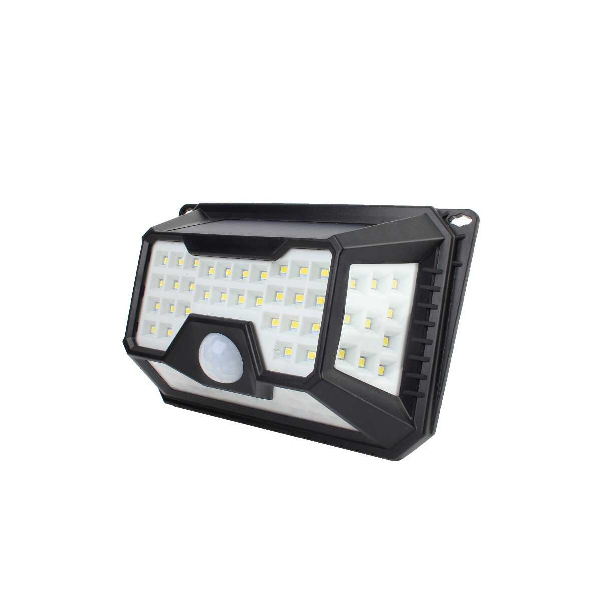 Napelemes Fali Lámpa 66 LED, Mozgásérzékelős, 5000K, 17 x 10 cm LF-1521