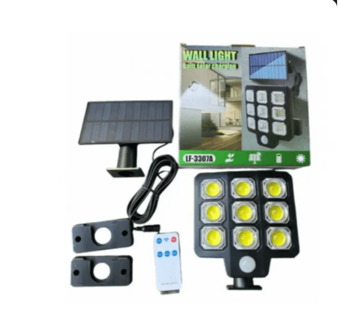 Napelemes LED Lámpa, 9 LED, Különálló Napelemmel , Mozgásérzékelős LF-3307A