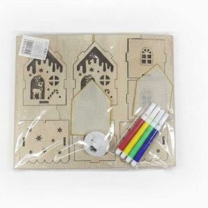 DIY Karácsonyi faházikó színesekkel és világítással