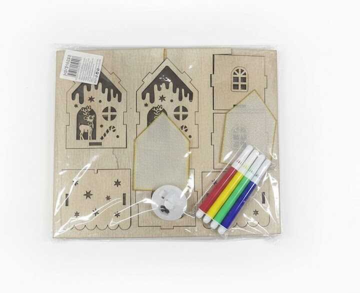 DIY Karácsonyi faházikó színesekkel és világítással