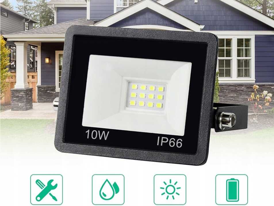 THO LUX 10 W Slim Reflektor Energiatakarékos, Vízálló, Tartós ip65 220 v