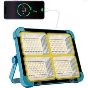 LED lámpa Hordozható reflektor kábeles napelemmel Vízálló 250W, 12000 mAh, Napelemes, Power Bank, IP66 W887A