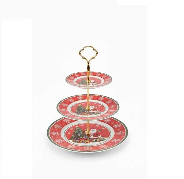 Három emeletes süteményes kínáló . karácsonyi dizájn