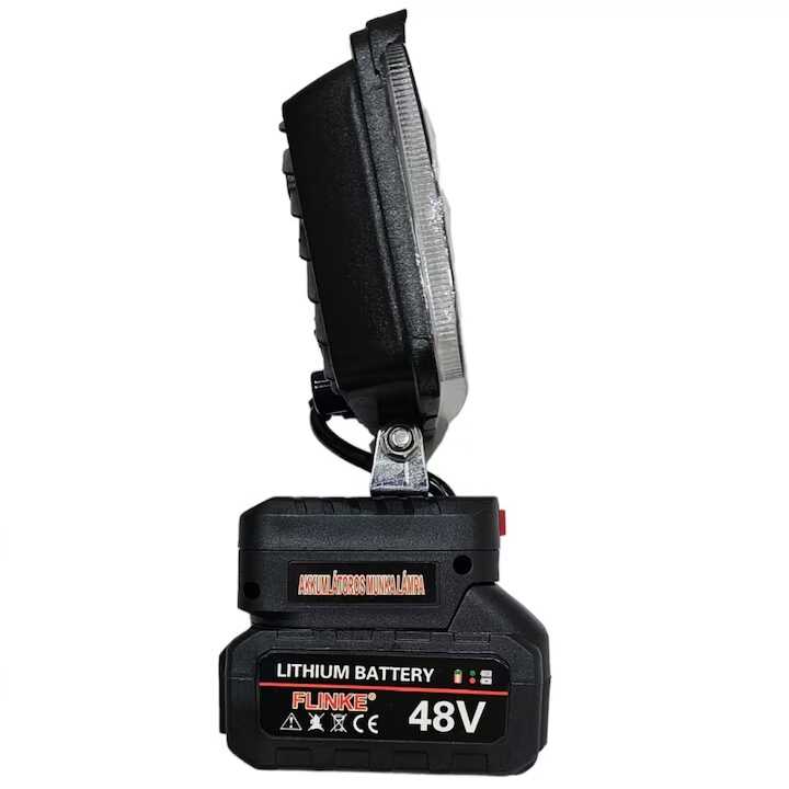 FLINKE Akkumulátoros LED Munkalámpa reflektor cserélhető szerszámgép akkumulátoral - 48V, 84 LED, 180W FK-LAM-07