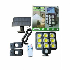 Napelemes LED Lámpa, 9 LED, Különálló Napelemmel , Mozgásérzékelős LF-3307A