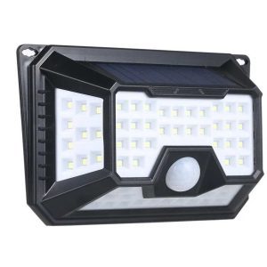 Napelemes Fali Lámpa 66 LED, Mozgásérzékelős, 5000K, 17 x 10 cm LF-1521