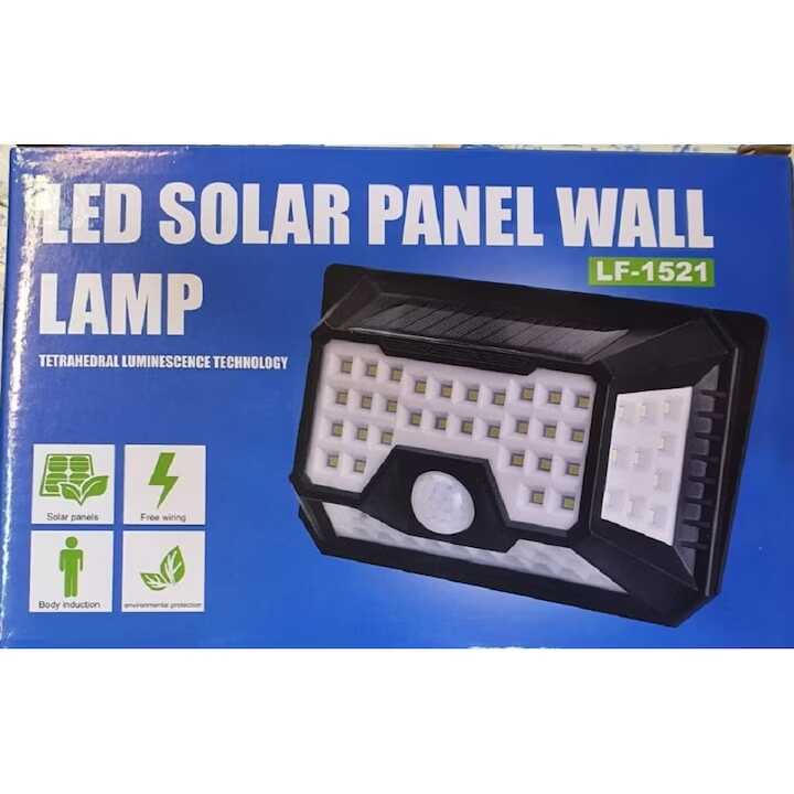 Napelemes Fali Lámpa 66 LED, Mozgásérzékelős, 5000K, 17 x 10 cm LF-1521