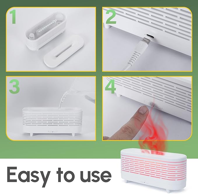 Hordozható Párásító, Fekete, Vulkán Alakú, 7 Színű LED Fény, Kompakt