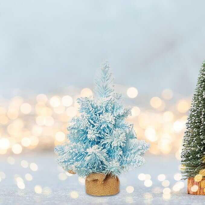 Havas kék álom - Mini karácsonyfa asztaldísz ,30 cm