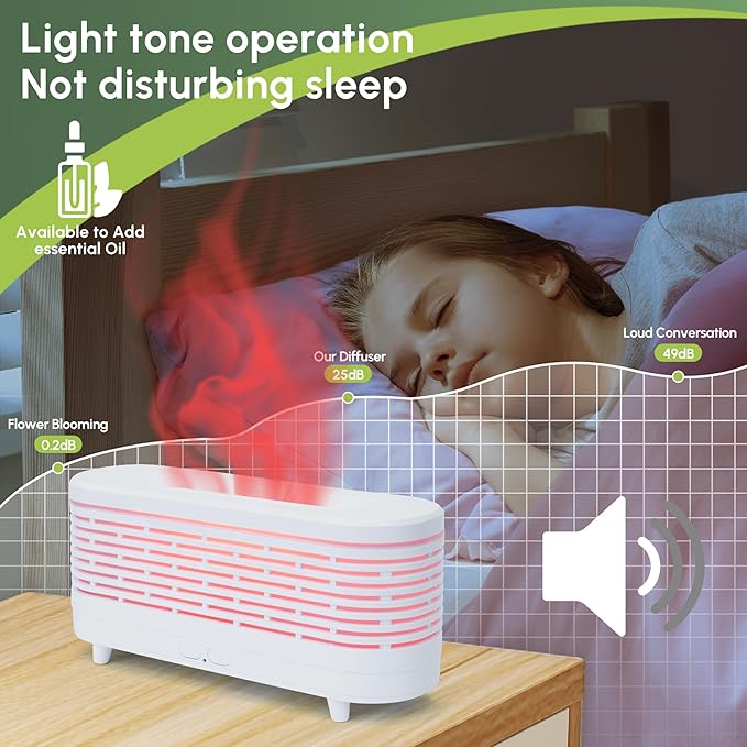 Hordozható Párásító, Fekete, Vulkán Alakú, 7 Színű LED Fény, Kompakt