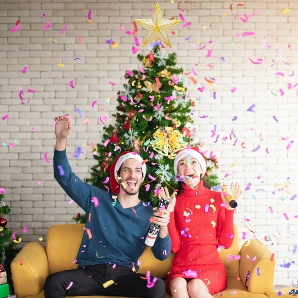 Csillogó Karácsonyfa Csúcsdísz LED Világítással