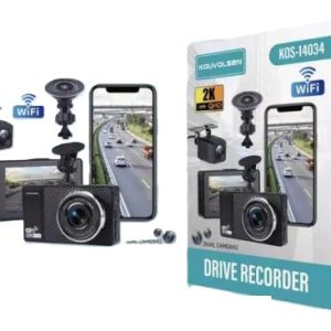 KOS-14037 Autós Fedélzeti Kamera Duál Kamera, 2K HD, Beépített WiFi