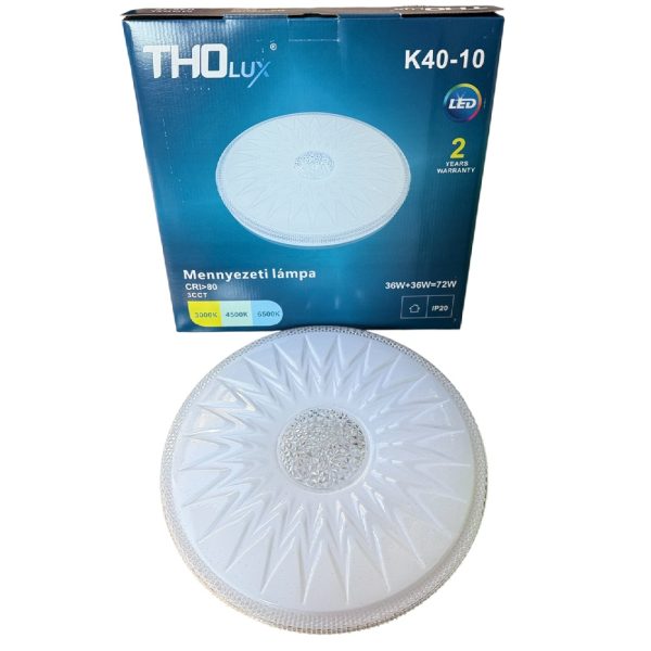 THOLux LED Mennyezeti Lámpa: 72W, 3 Fényhőmérséklet, Kristályhatás mintázattal K40-10