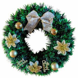 Karácsonyi koszorú ajtódísz - 43 cm