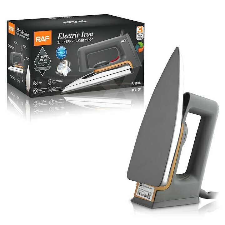 Raf R.1108 Vintage vasaló , víz és gőz nélkül , 1600 W