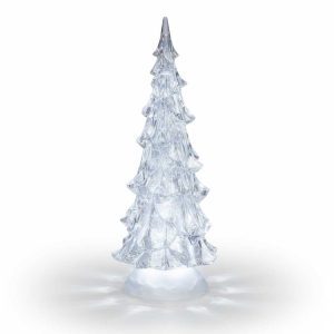 Jég szobor hatású karácsonyfa világító asztaldísz