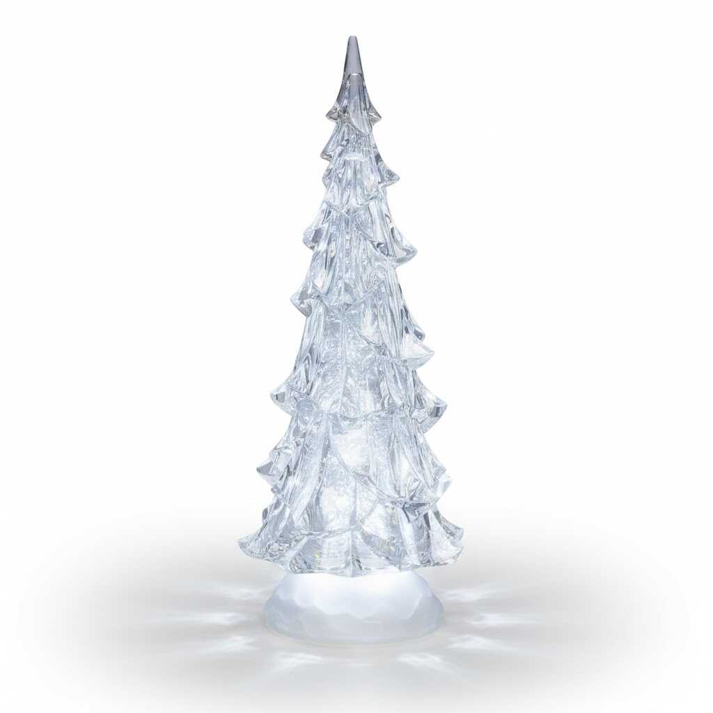 Jég szobor hatású karácsonyfa világító asztaldísz