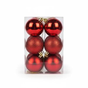 Karácsonyfa gömbdísz 6 db-os kiszerelésben és választató színekben