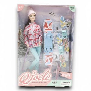 Síelős Barbie Téli Sportok Baba Szett Snowboarddal és Lécekkel ⛷️