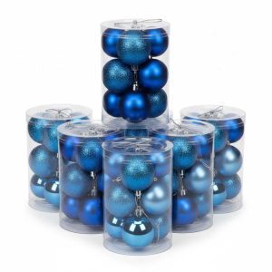 Karácsonyfa gömbdísz választható színekben - 16 db os