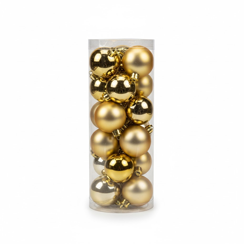 Karácsonyfa gömbdísz választható színekben - 30 db-os