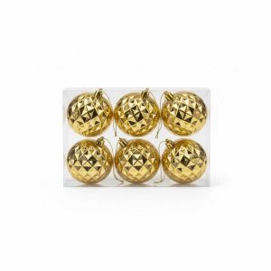 Karácsonyfa gömbdísz választható színekben - 6 db-os