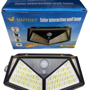 Napelemes Fali Lámpa: 208 LED-es, Mozgásérzékelős, Vízálló SH-208