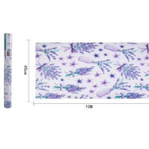 Levendulás és Fiola Mintás Öntapadós Tapéta 45cm x 10m - Torch