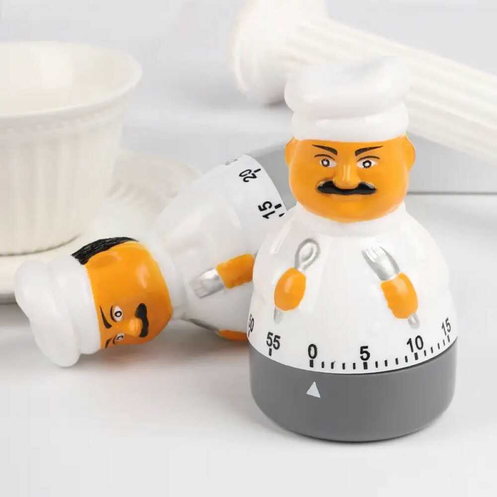 Mechanikus szakács figurás konyhai időzítő 10.3x5.8cm Kmt Style