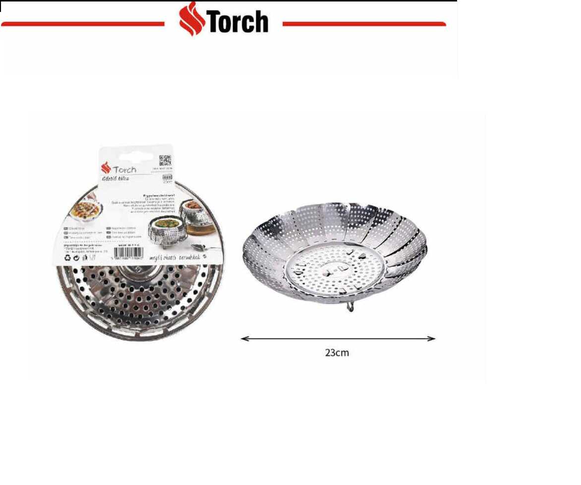Rozsdamentes univerzális párolóbetét 23cm Torch