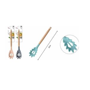 Fa nyelű szilikon tésztakiszedő és spagetti kanál 32cm Torch