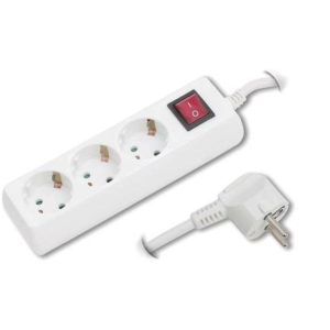 3-as Hálózati Elosztó Hosszabító 1,5 méteres Kapcsolóval 3G1.0mm² Gyermekvédelemmel Extra Star