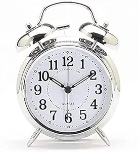 Klasszikus fém ébresztőóra dupla csengővel többféle színben 12 cm Metroman