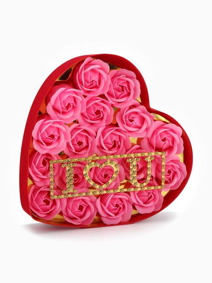 Örök rózsa box felírattal és szívalakú dobozban választható színben