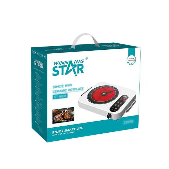 Winning Star ST-9606 Elektromos üvegkerámia fözőlap, fehér , 2200 W