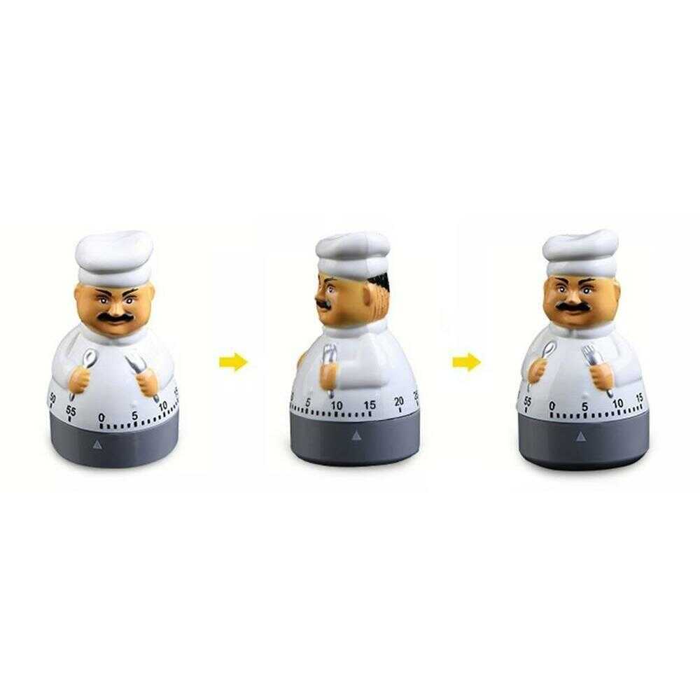 Mechanikus szakács figurás konyhai időzítő 10.3x5.8cm Kmt Style