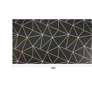 Luxus Arany-Fekete Geometriai Mintás Öntapadós Tapéta 45cm x 10m - Torch