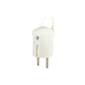 Szerelhető hálózati dugó akasztóval kihúzóhuzallal 16A 250V 3680W IP20 fehér Extra Star