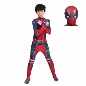 Deadpool a nagyszájú zsoldos Izmokkal és maszkkal farsangi jelmez gyerekeknek