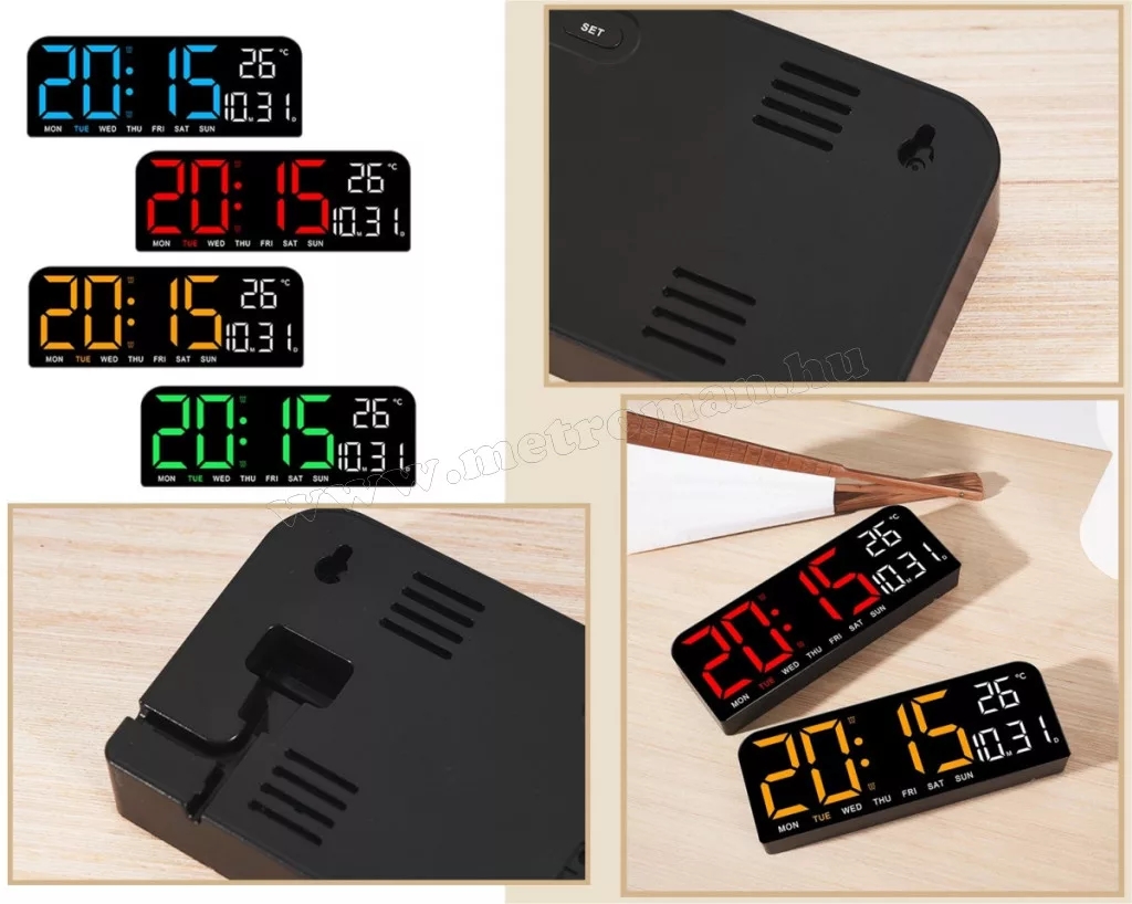 Multicolor Slim Horizon – Digitális Ébresztőóra és Környezeti Monitor