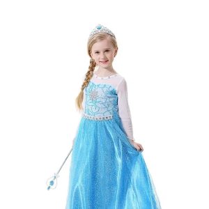 Elsa Hókirálynő hosszú ruha jelmez kislányoknak