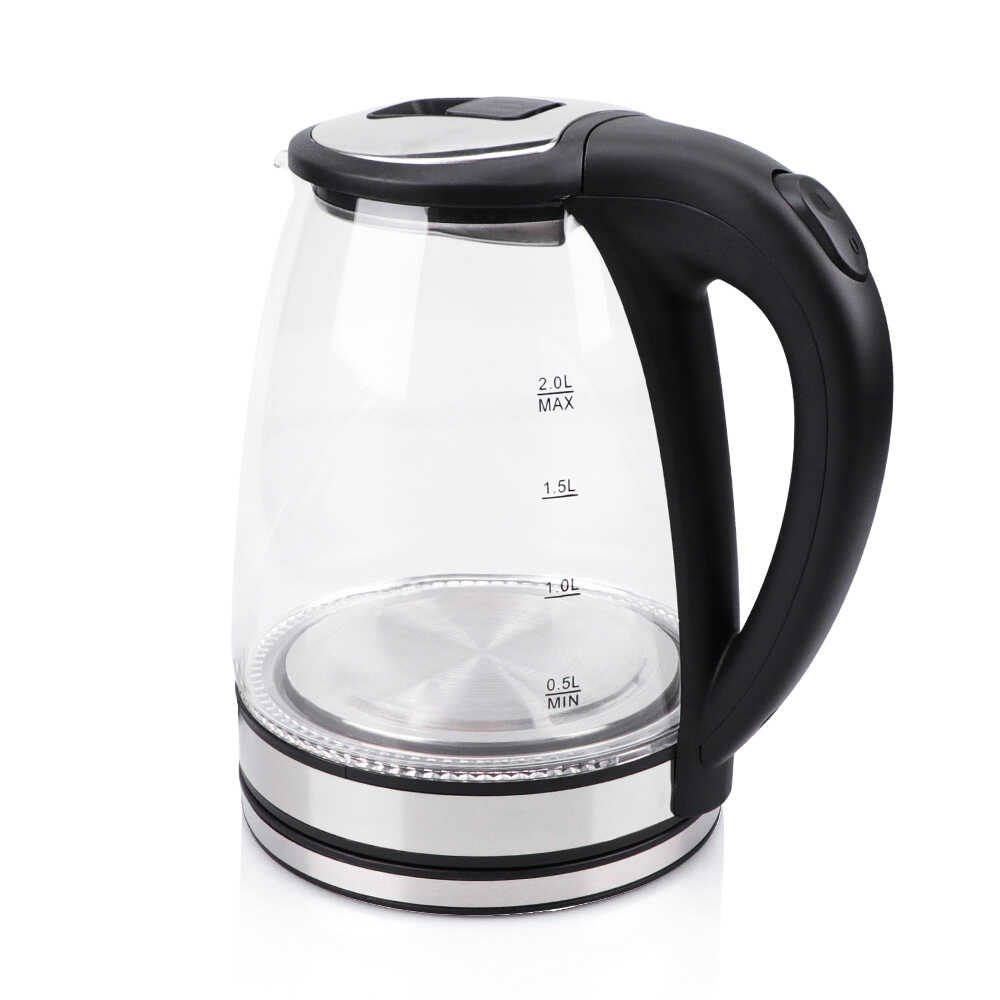 Raf R.7888 Eleketromos üveg vízforraló - rozsdamentes acél belső , túlmelegedésgátló , 2 l , 2000 W